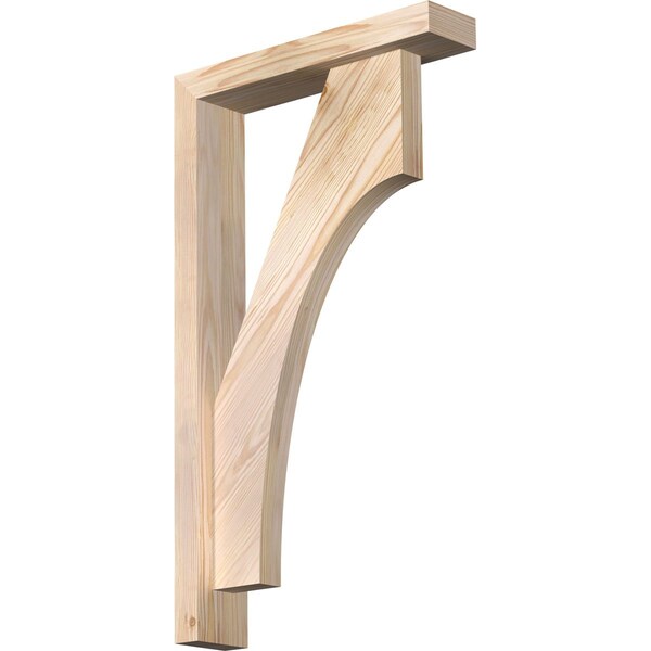 Ekena Millwork Westlake Block Smooth Bracket w/ Offset Brace, Douglas Fir, 3 1/2"W x 16"D x 28"H BKT0402X16X28WTL05SDF - main